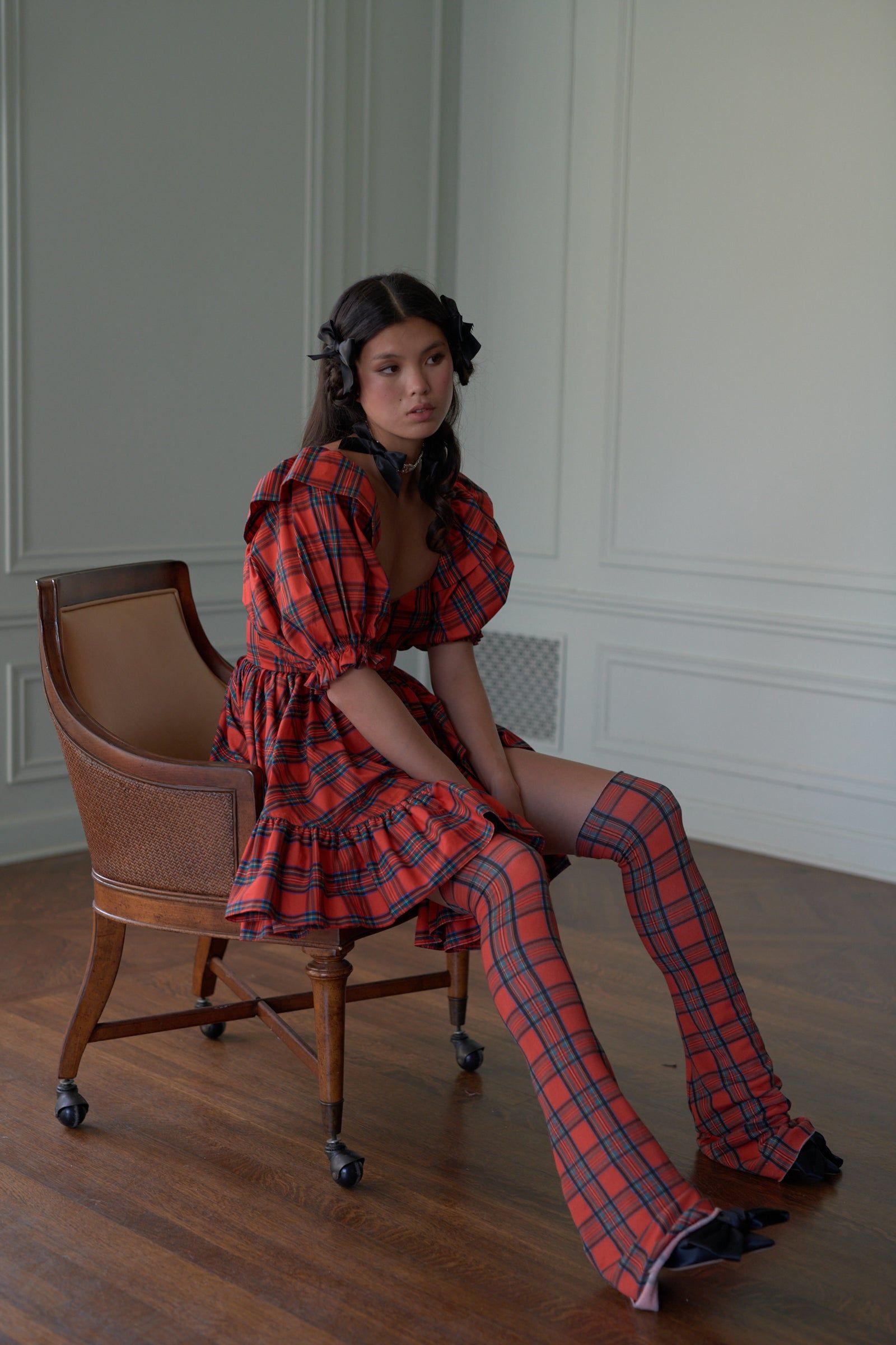 The Tartan Bebe Bloom Dress sold by Selkie product image thumbnail 13