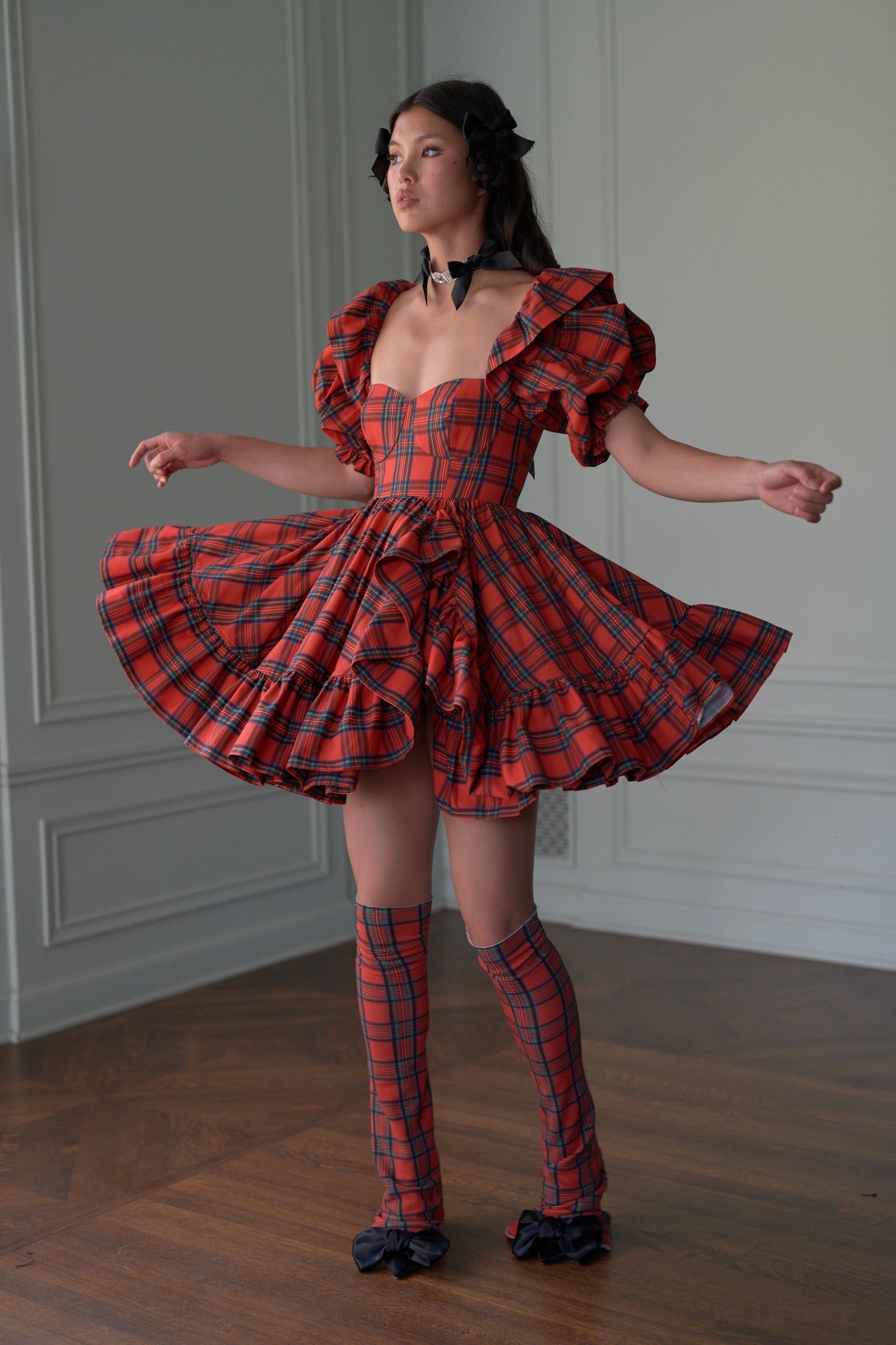 The Tartan Bebe Bloom Dress sold by Selkie product image thumbnail 10