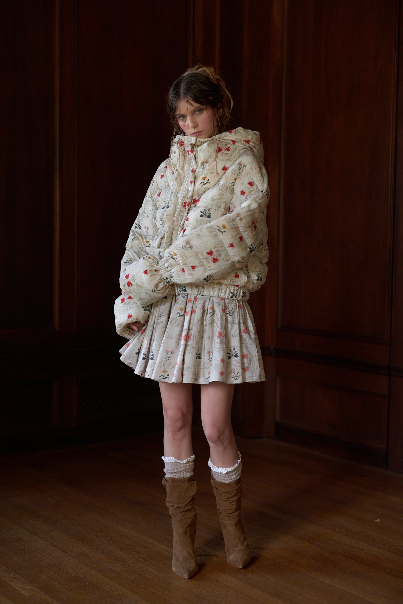 The Love Letter Hooded Puffer sold by Selkie product image thumbnail 3