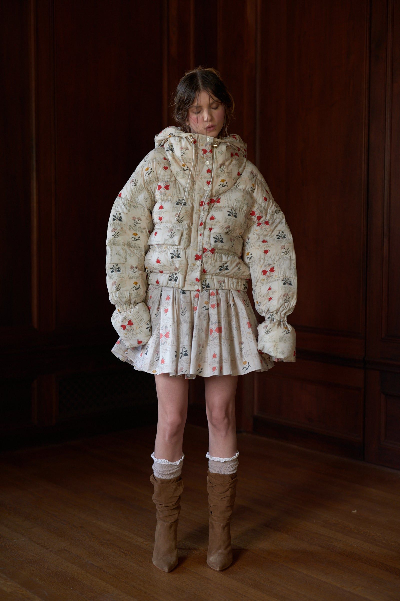 The Love Letter Hooded Puffer sold by Selkie product image thumbnail 2