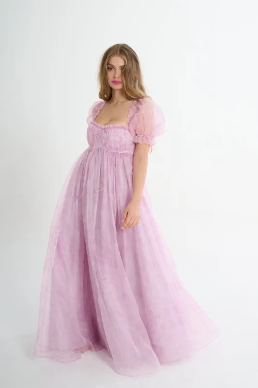 The Pink Porcelain Silk Gauze Seashell Gown sold by Selkie