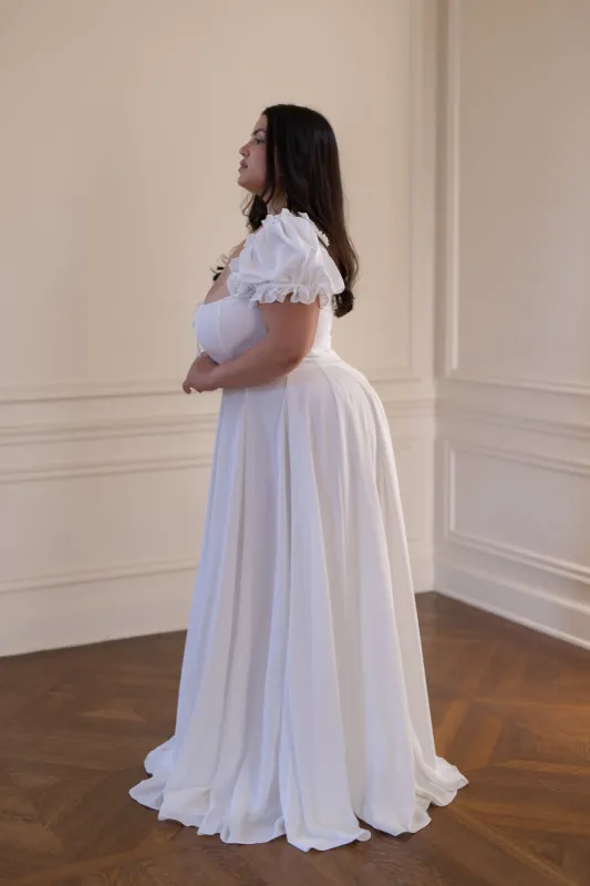 The Ivory Silk Garden Party Gown sold by Selkie