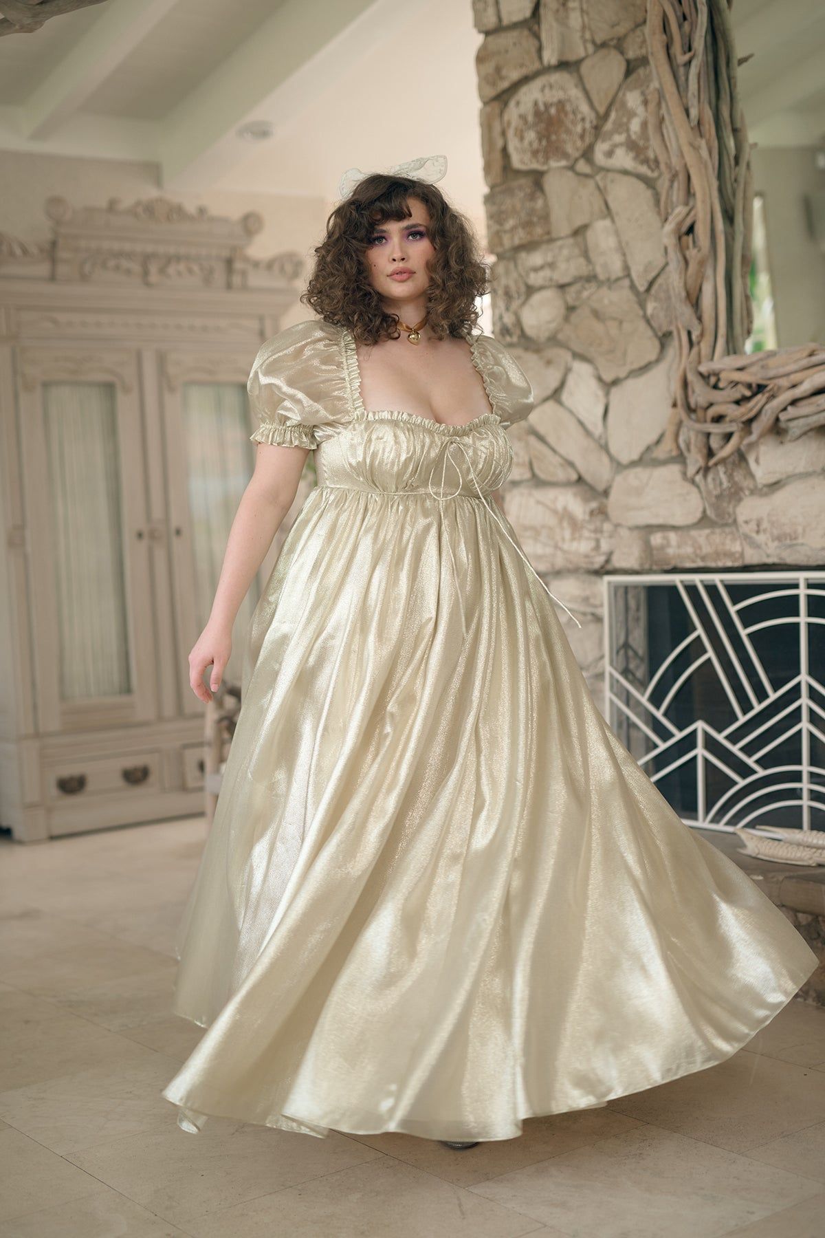 The Champagne Seashell Gown sold by Selkie product image thumbnail 6