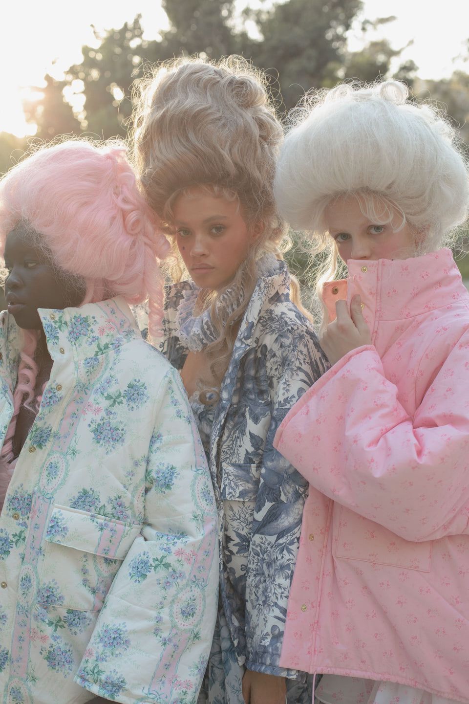 The Louie Toile Puffer Jacket sold by Selkie product image thumbnail 18