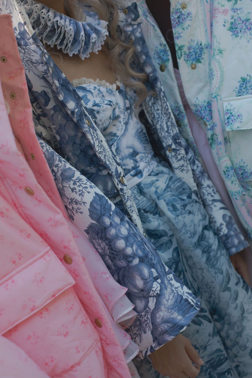 The Louie Toile Puffer Jacket sold by Selkie product image thumbnail 17