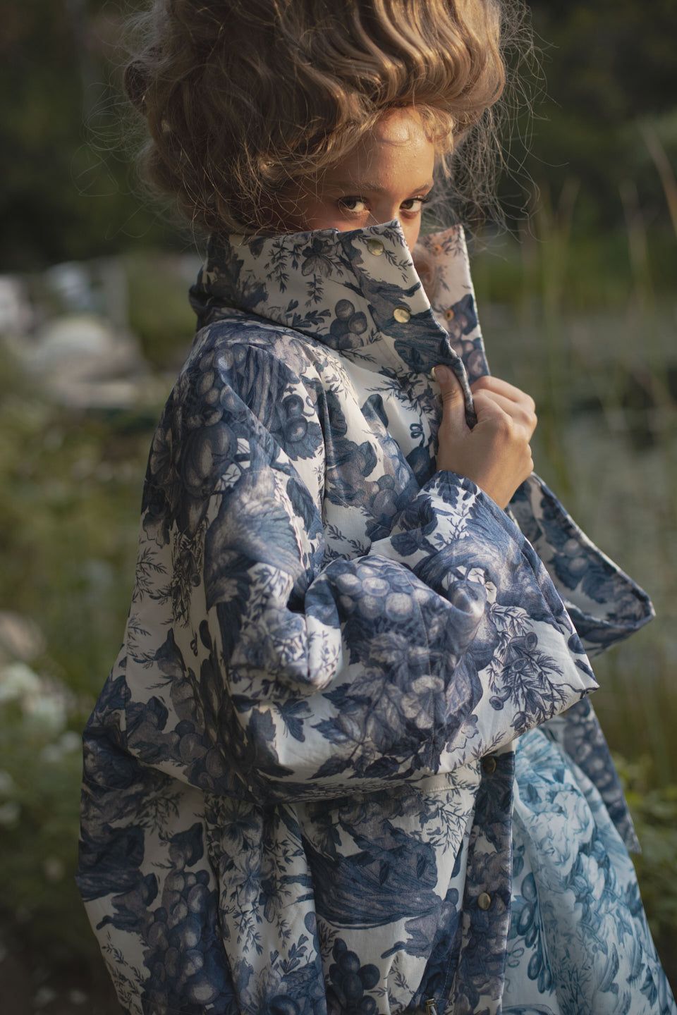 The Louie Toile Puffer Jacket sold by Selkie product image thumbnail 8