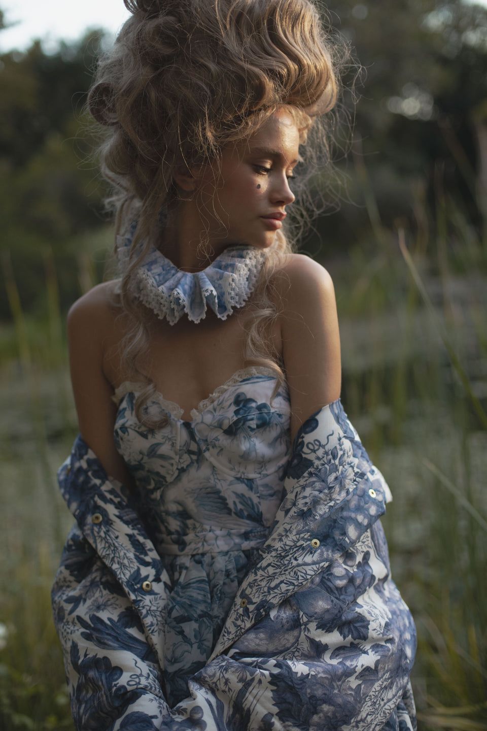 The Louie Toile Puffer Jacket sold by Selkie product image thumbnail 10