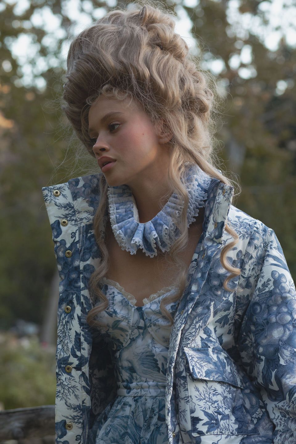 The Louie Toile Puffer Jacket sold by Selkie product image thumbnail 9