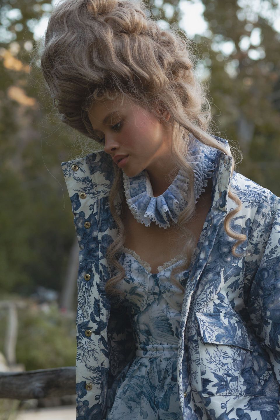 The Louie Toile Puffer Jacket sold by Selkie product image thumbnail 16