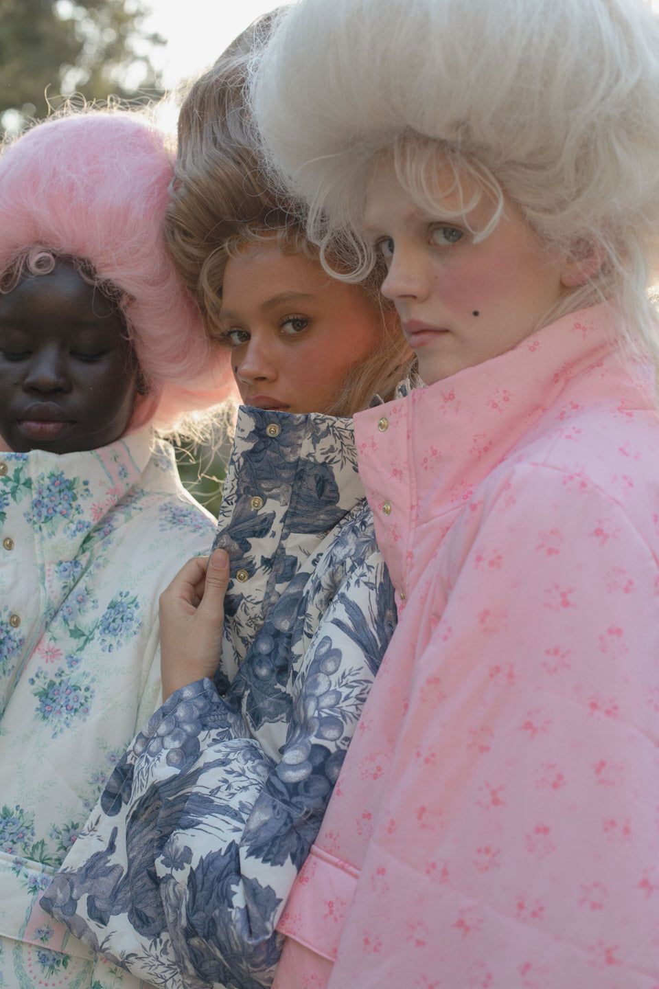 The Louie Toile Puffer Jacket sold by Selkie product image thumbnail 19