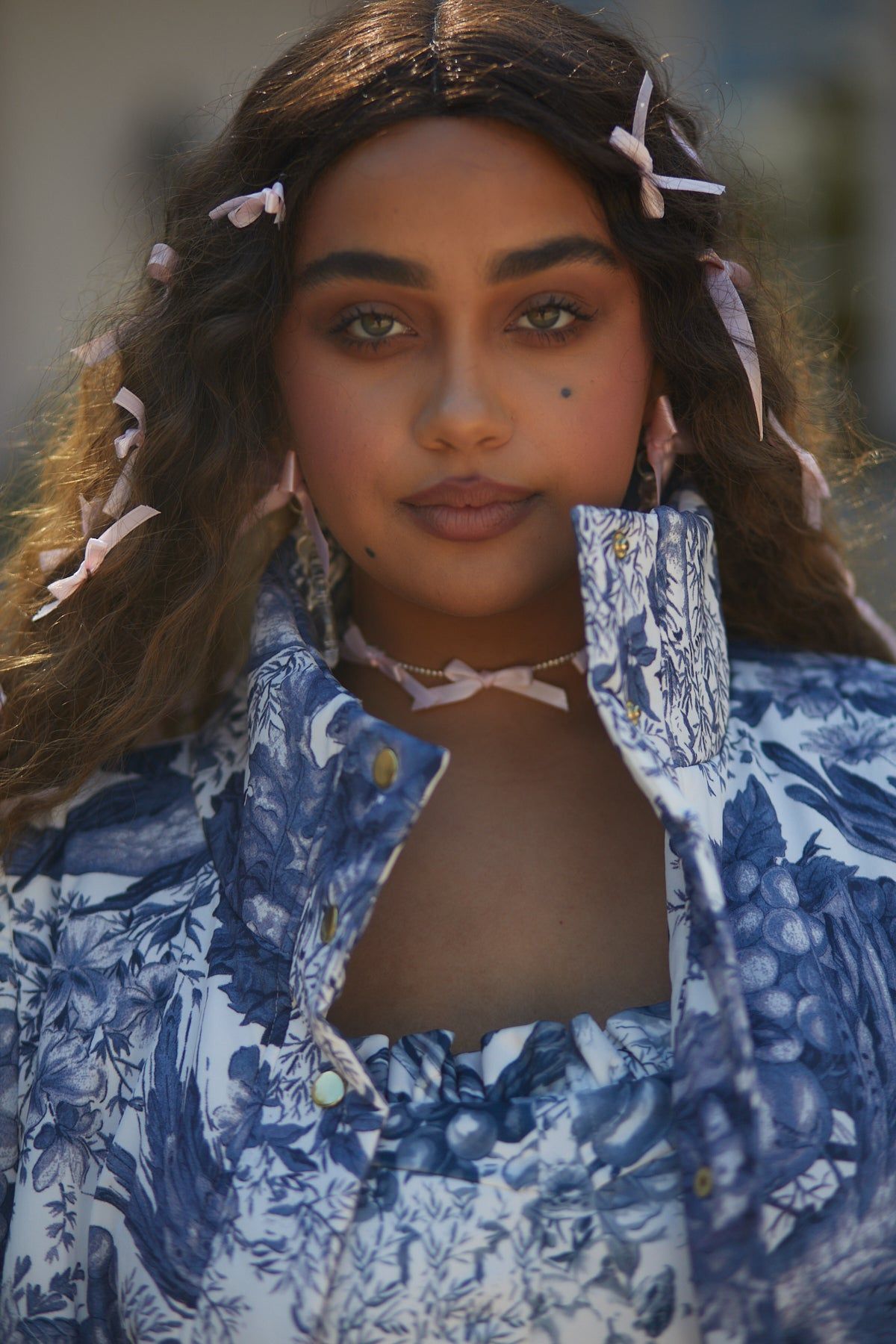 The Louie Toile Puffer Jacket sold by Selkie product image thumbnail 12