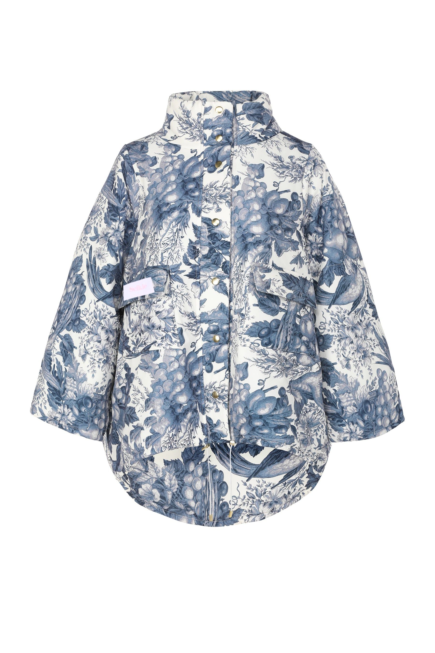 The Louie Toile Puffer Jacket sold by Selkie