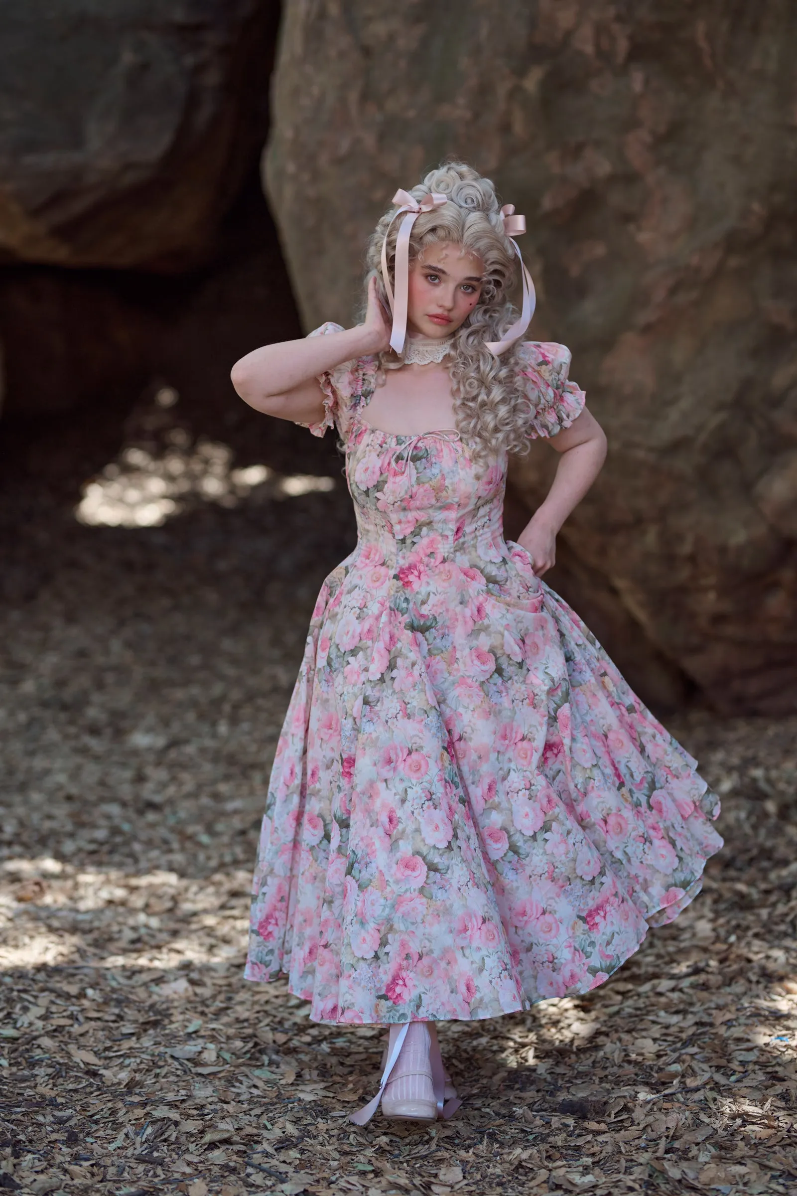 The Pammy Garden Party Dress sold by Selkie product image thumbnail 5