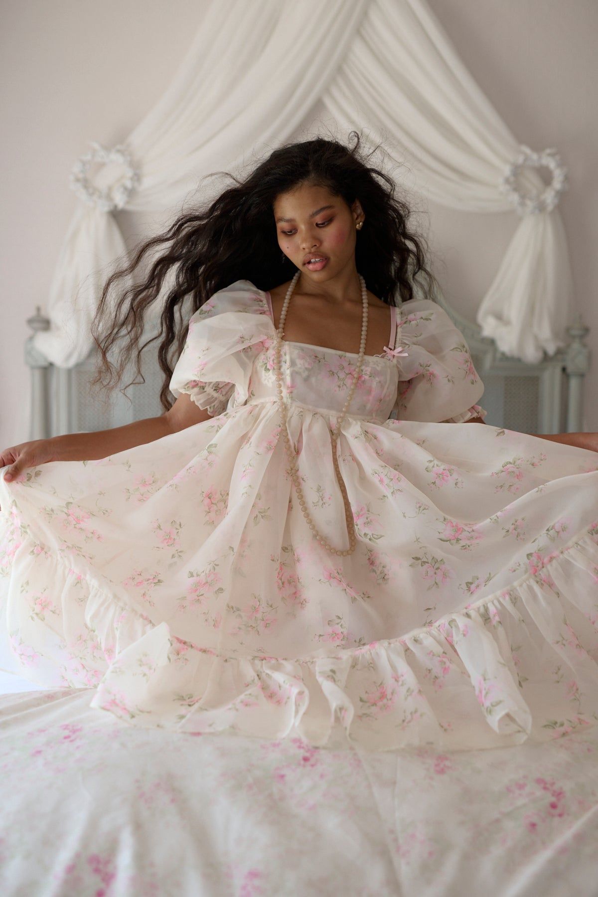 The Summer Home French Puff Dress sold by Selkie product image thumbnail 4