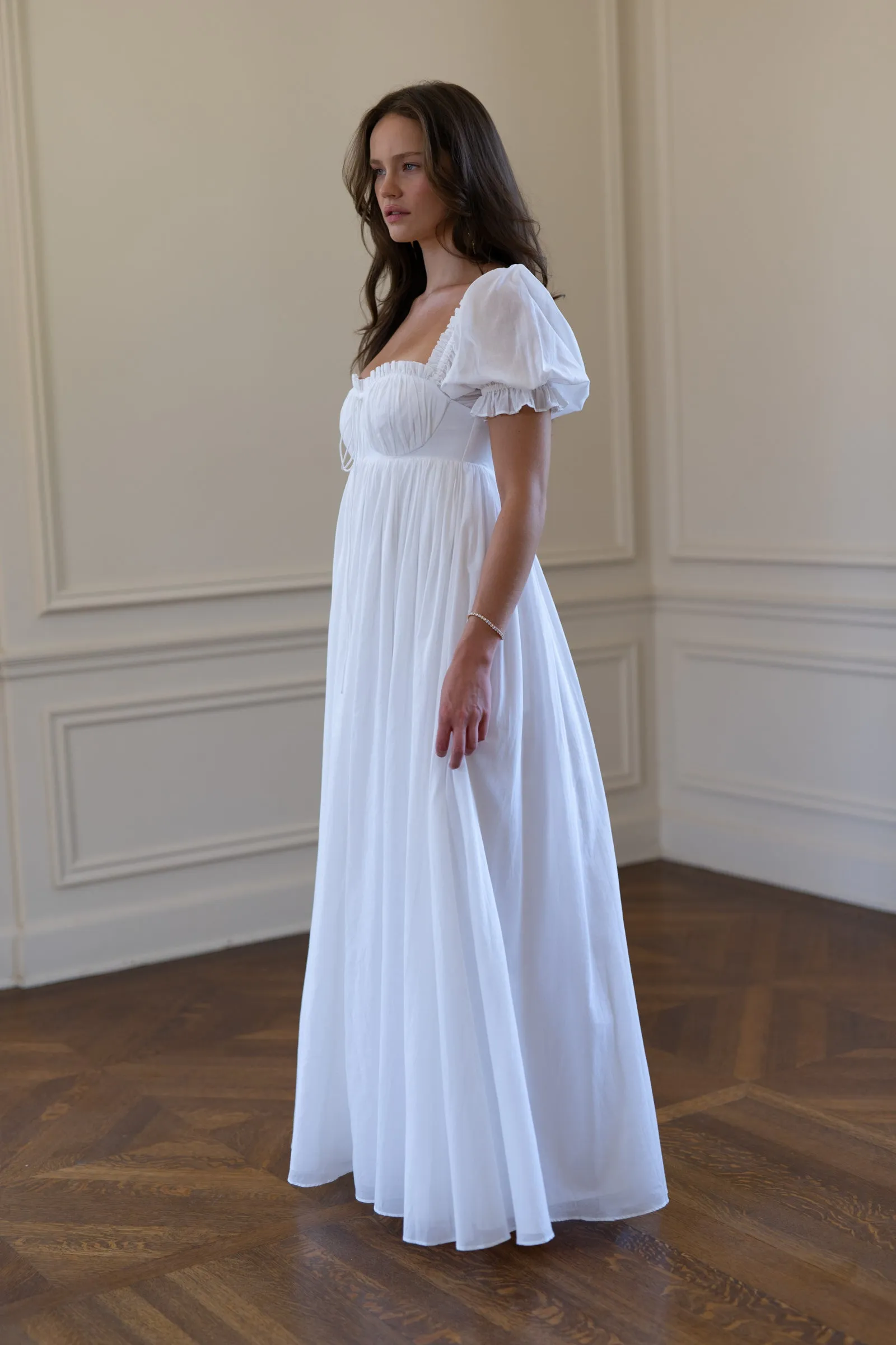 The Ivory Cotton Seashell Gown sold by Selkie product image thumbnail 4