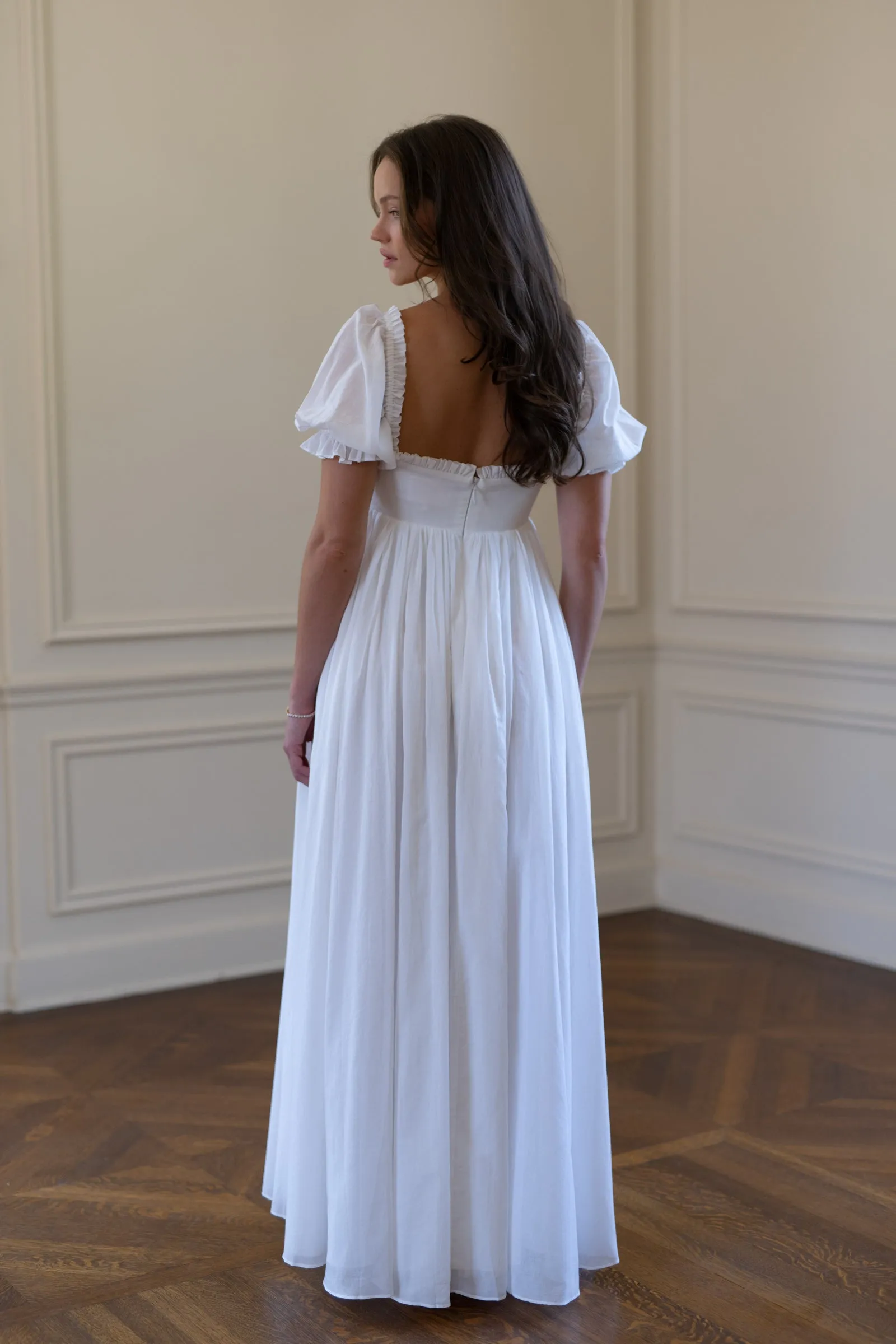 The Ivory Cotton Seashell Gown sold by Selkie product image thumbnail 5