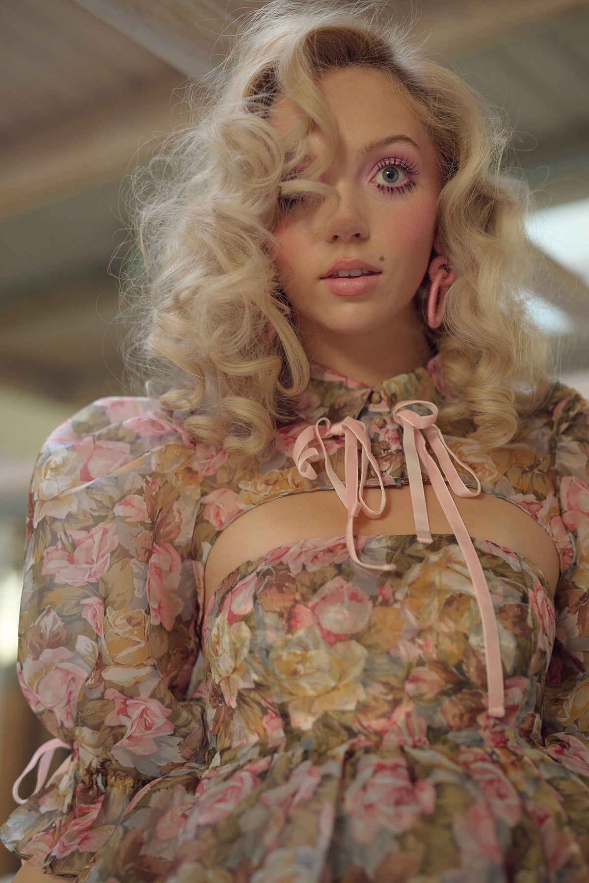 Jardin De Fleurs Shrug Puff Dress sold by Selkie product image thumbnail 4