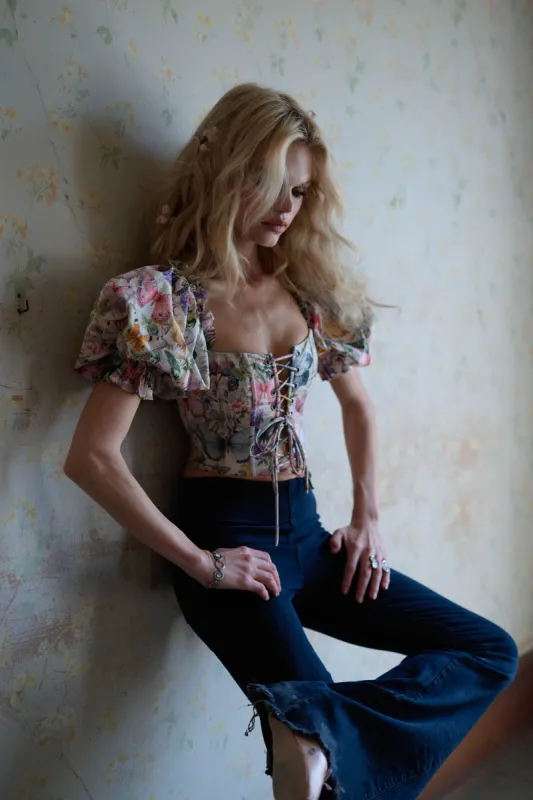 The Butterfly Botanics Ella Corset sold by Selkie