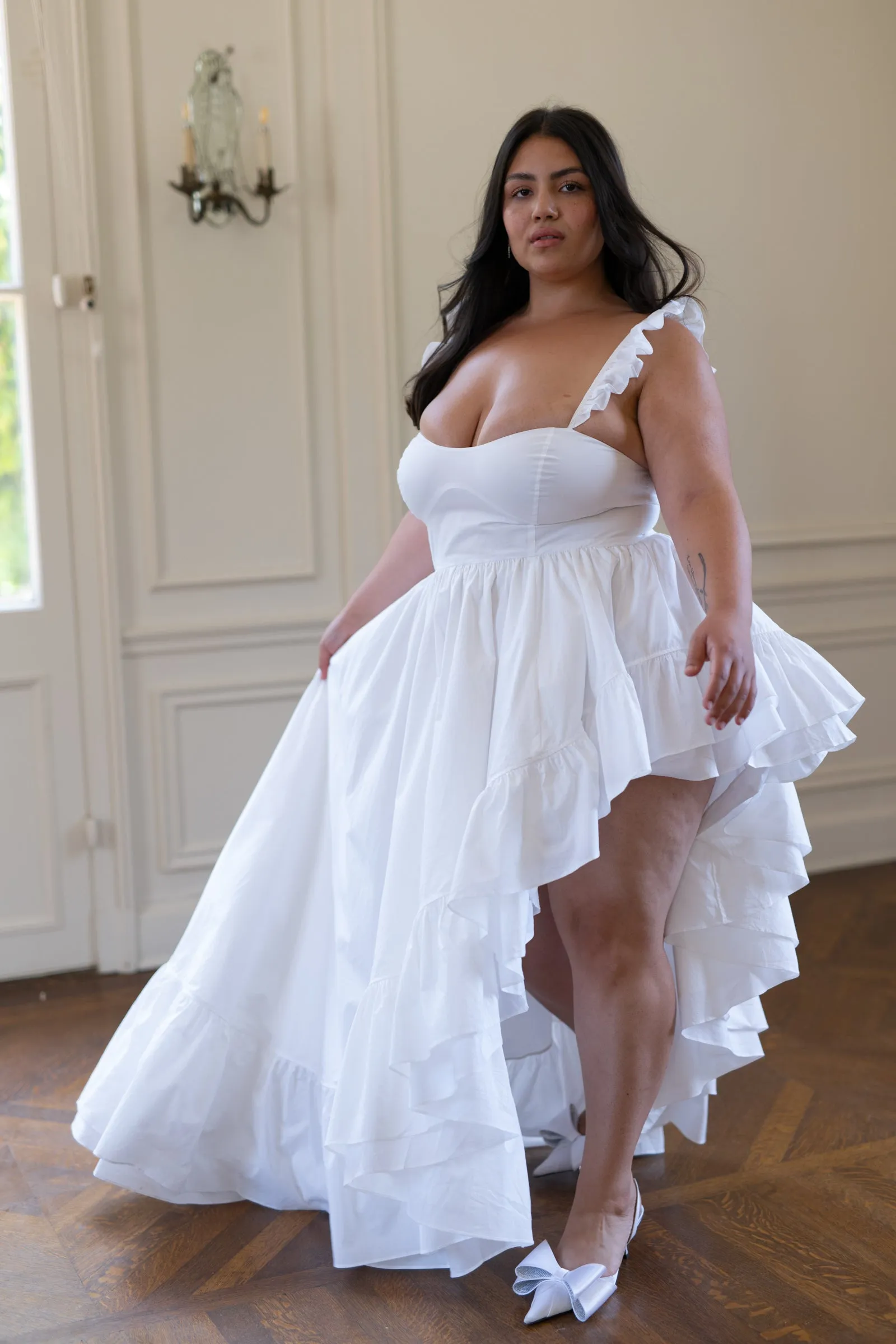 Legs For Days Dress in Ivory sold by Selkie product image thumbnail 3