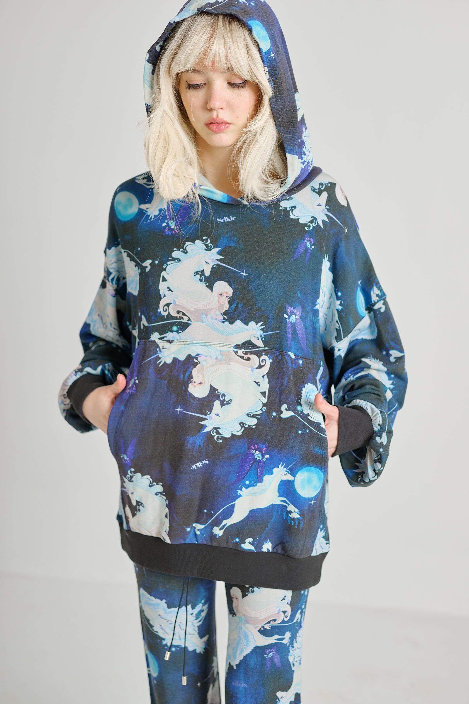 The Last Unicorn Night Pillow Hoodie sold by Selkie product image thumbnail 5