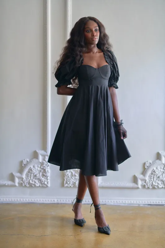 The Caviar Tea Rose Dress sold by Selkie