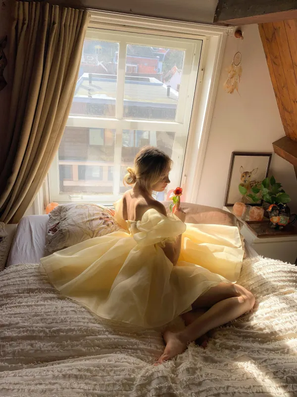 The Baby Banana Puff Dress sold by Selkie