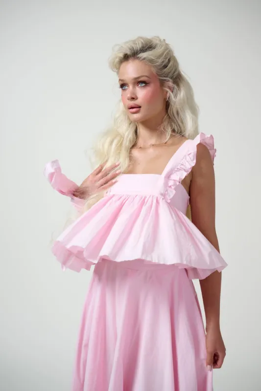 The Baby Soft Ruffle Apron Top sold by Selkie