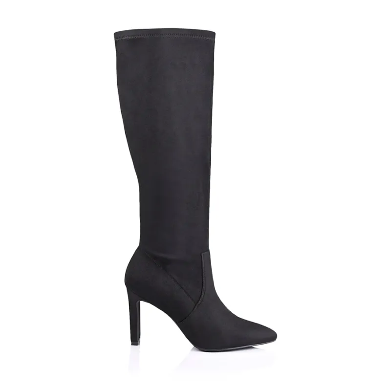 Effy Knee High Boots - Black Micro sold by Verali