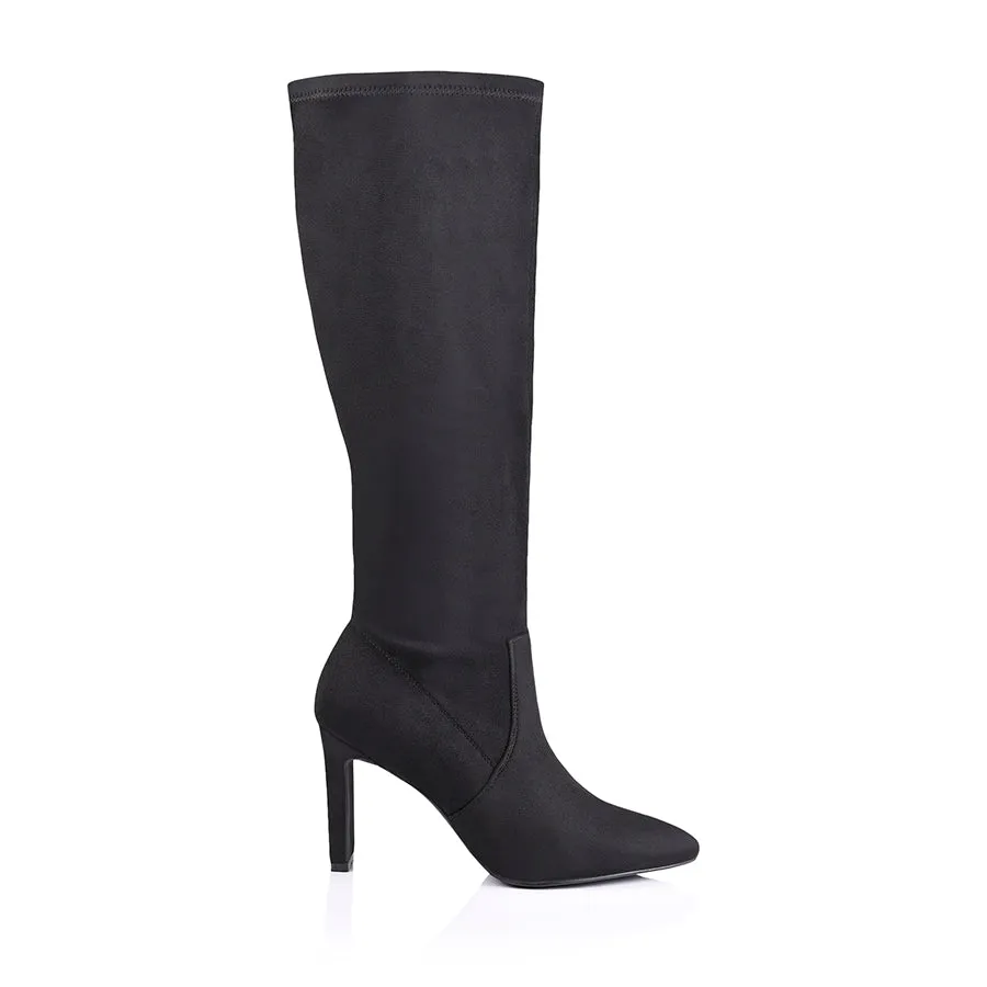 Effy Knee High Boots - Black Micro sold by Verali