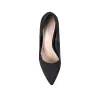 Wish Court Heel Pumps - Black Micro sold by Verali
