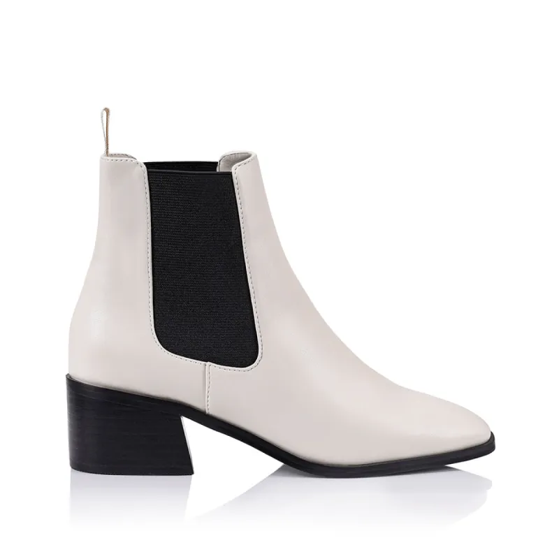 Nas Chelsea Ankle Boots - Bone Smooth sold by Verali