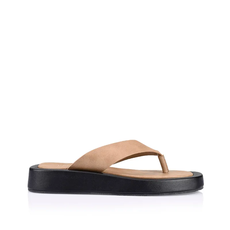 Bouncer II Flatform Thongs - Biscuit Softee sold by Verali