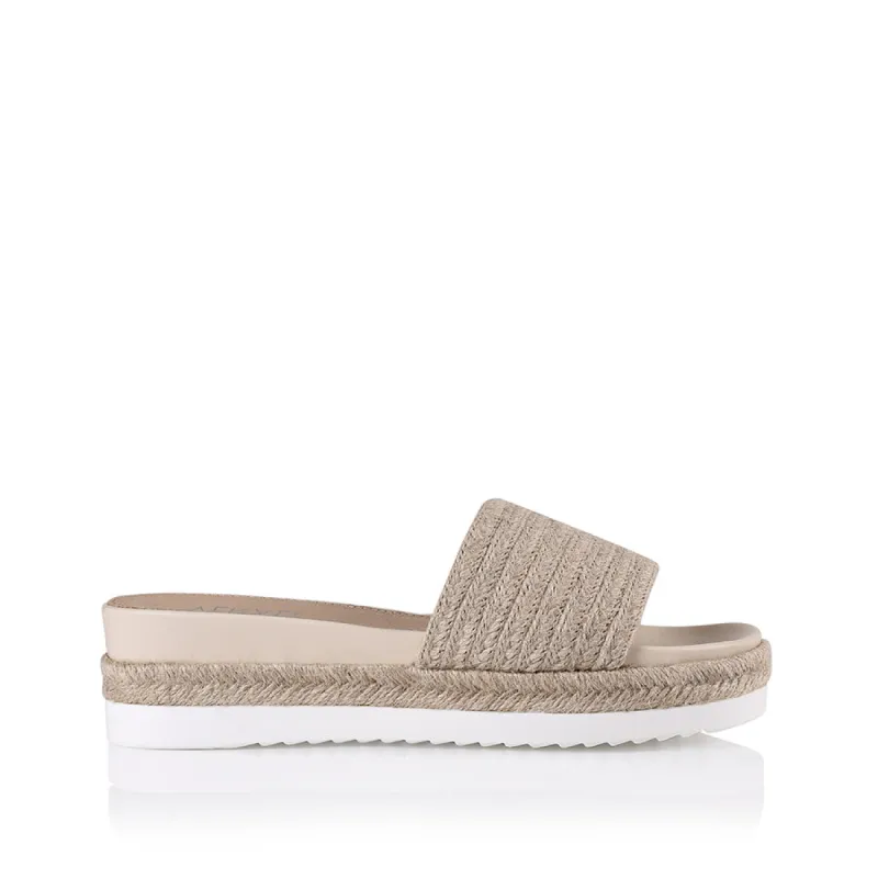 Declan Footbed Slides - Natural Rope made by Verali