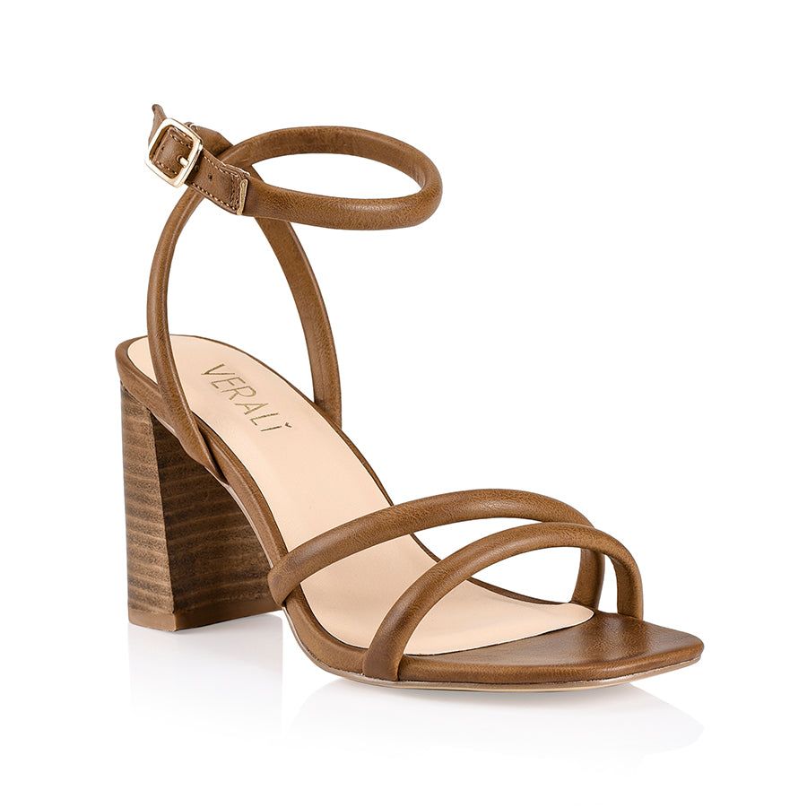 Crucial Block Heel Sandal - Tan Softee sold by Verali product image thumbnail 3