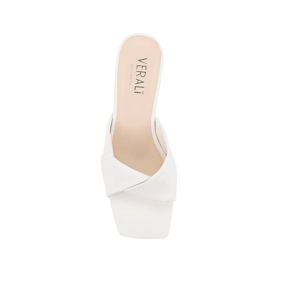 Stella Block Heel Mules - Chalk Smooth sold by Verali product image thumbnail 4