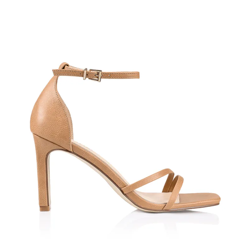 Kimberly Block Heel Sandals - Caramel Softee sold by Verali