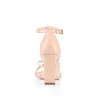 Kingdom Block Heel Sandals - Nude Smooth sold by Verali