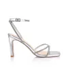 Kian Block Heel Sandals - Silver sold by Verali