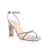 Kian Block Heel Sandals - Silver sold by Verali