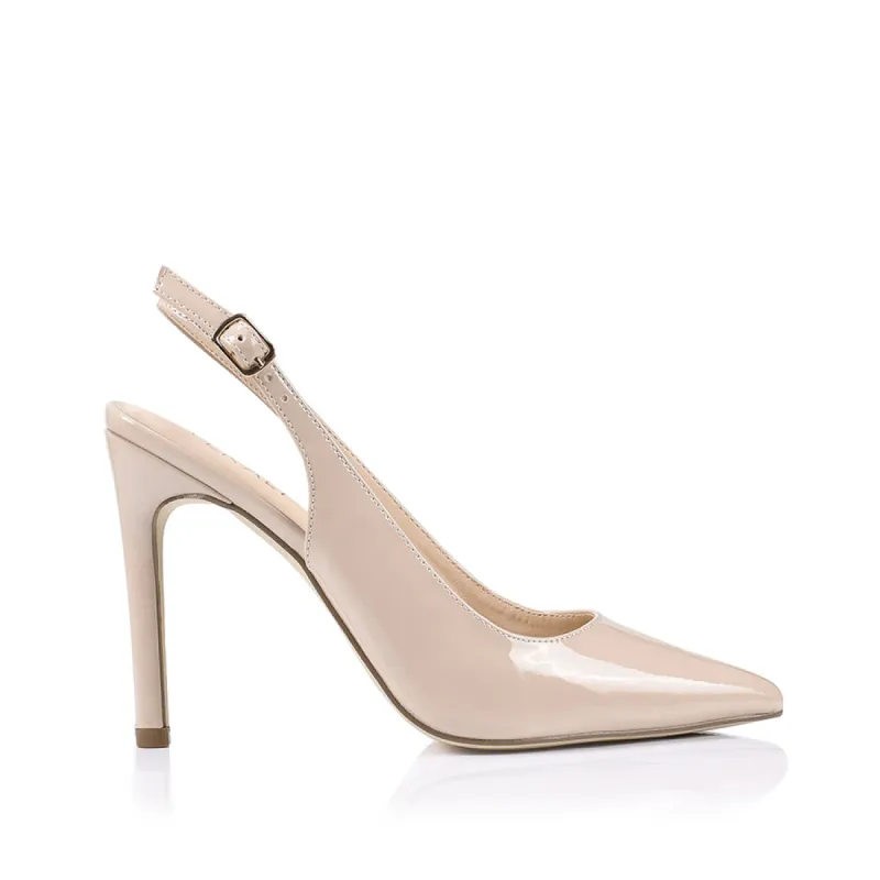 Harden Stiletto Pumps - Nude Patent sold by Verali