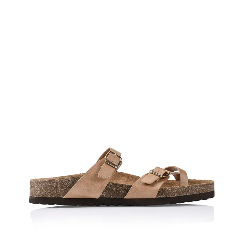 Xavi Footbed Thong - Biscuit Softee sold by Verali