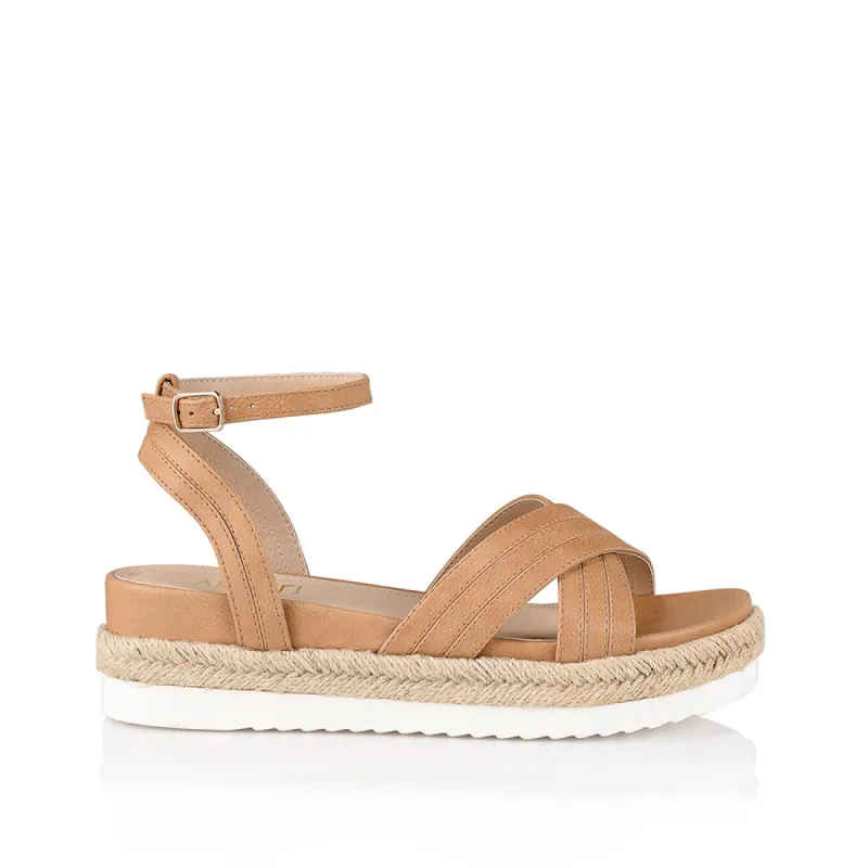 Dezzie Footbed Sandals - Caramel Softee sold by Verali