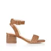 Elly Block Heel Sandals - Tan Weave sold by Verali