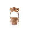 Elly Block Heel Sandals - Tan Weave sold by Verali
