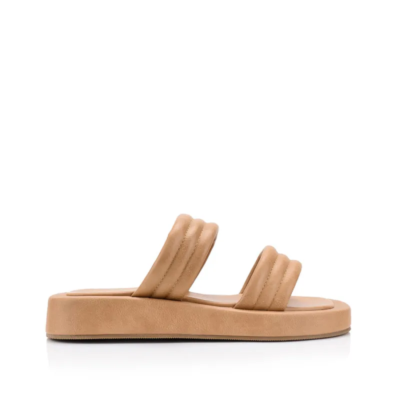 Boss Flatform Slides - Caramel sold by Verali