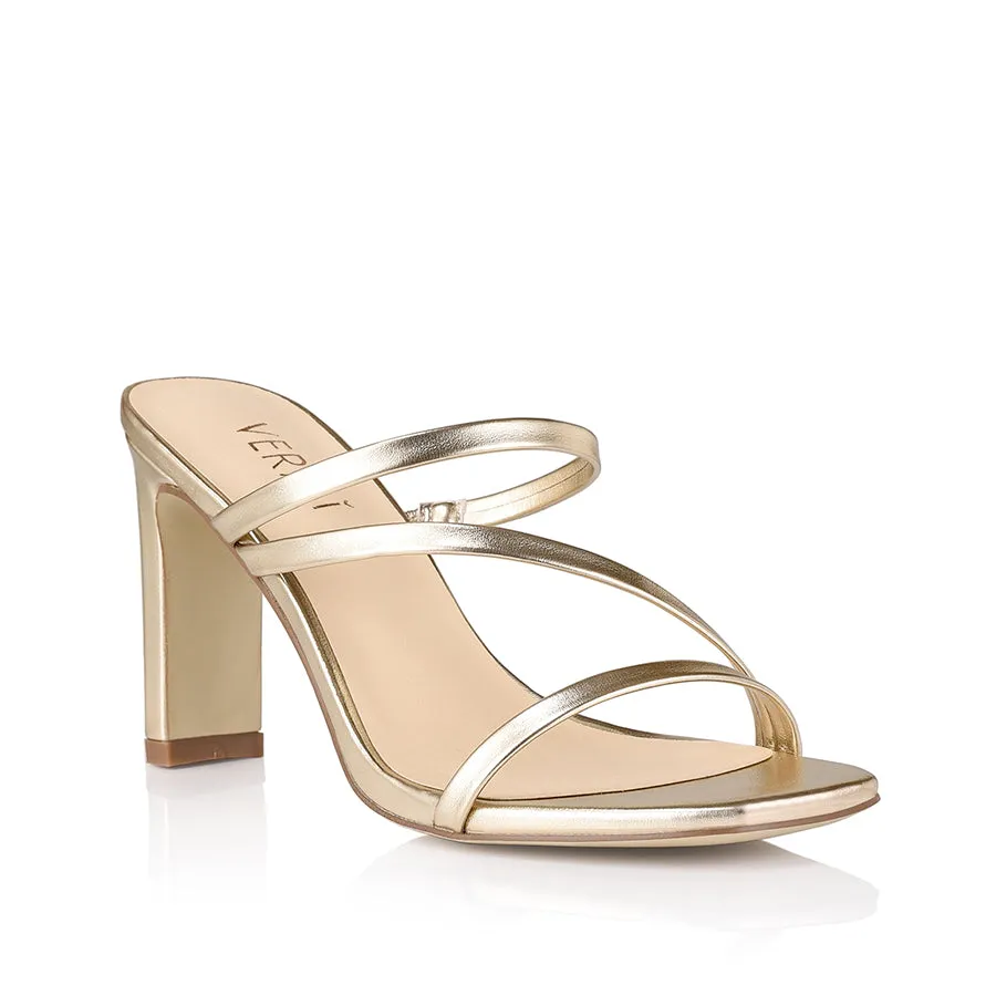 Kipper Block Heel Mules - Champagne Smooth sold by Verali product image thumbnail 2