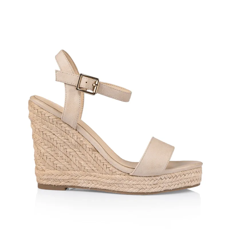 Amaya Rope Wedges - Nude Softee sold by Verali