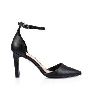 Kitra Closed Toe Heels  - Black Smooth sold by Verali