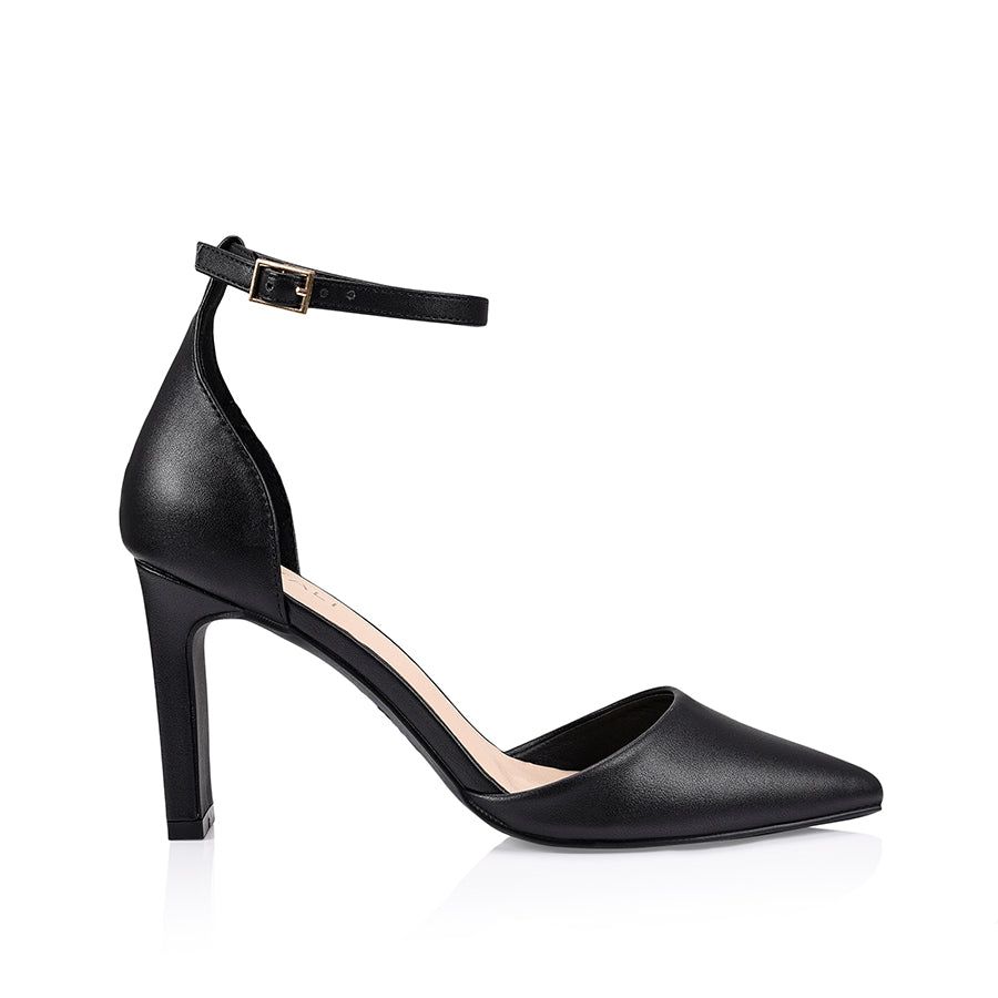 Kitra Closed Toe Heels - Black Smooth sold by Verali