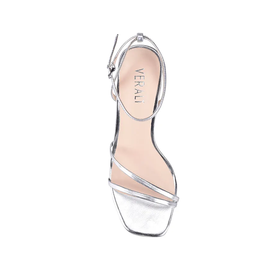 Kimmy Slim Strappy Heels - Silver Smooth sold by Verali product image thumbnail 5